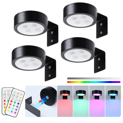 KELUOLY 4-Pack RGB Battery-Operated Picture Lights with Remote