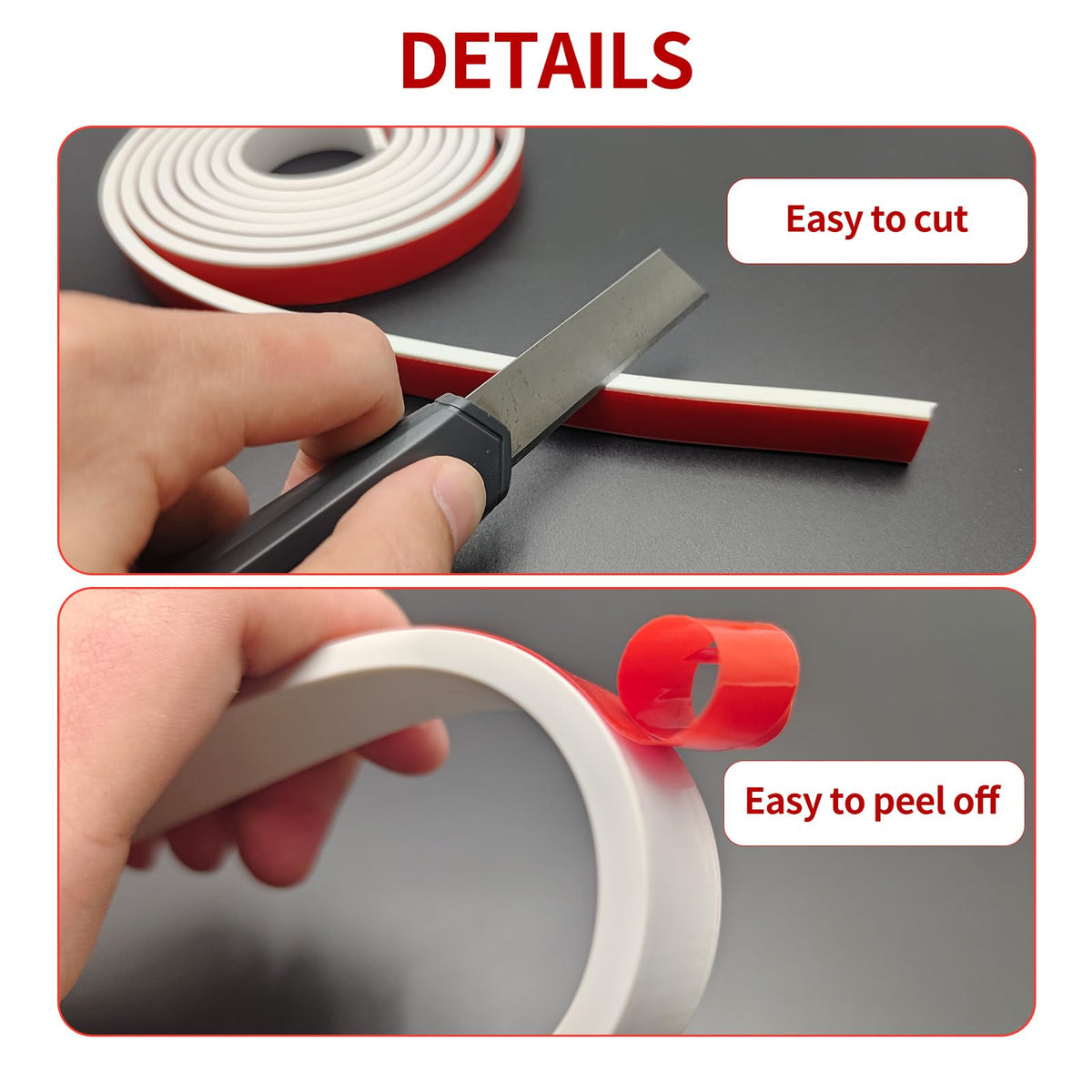 KEOHOLI 5 Rolls Window Trim Grid Kit – Self-Adhesive PVC Decorative Strips for DIY Window Decor (White)