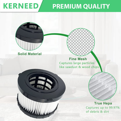 Kerneed DC5151H HEPA Filter Replacement for DeWalt DC515/DCV517 – 2 Pack