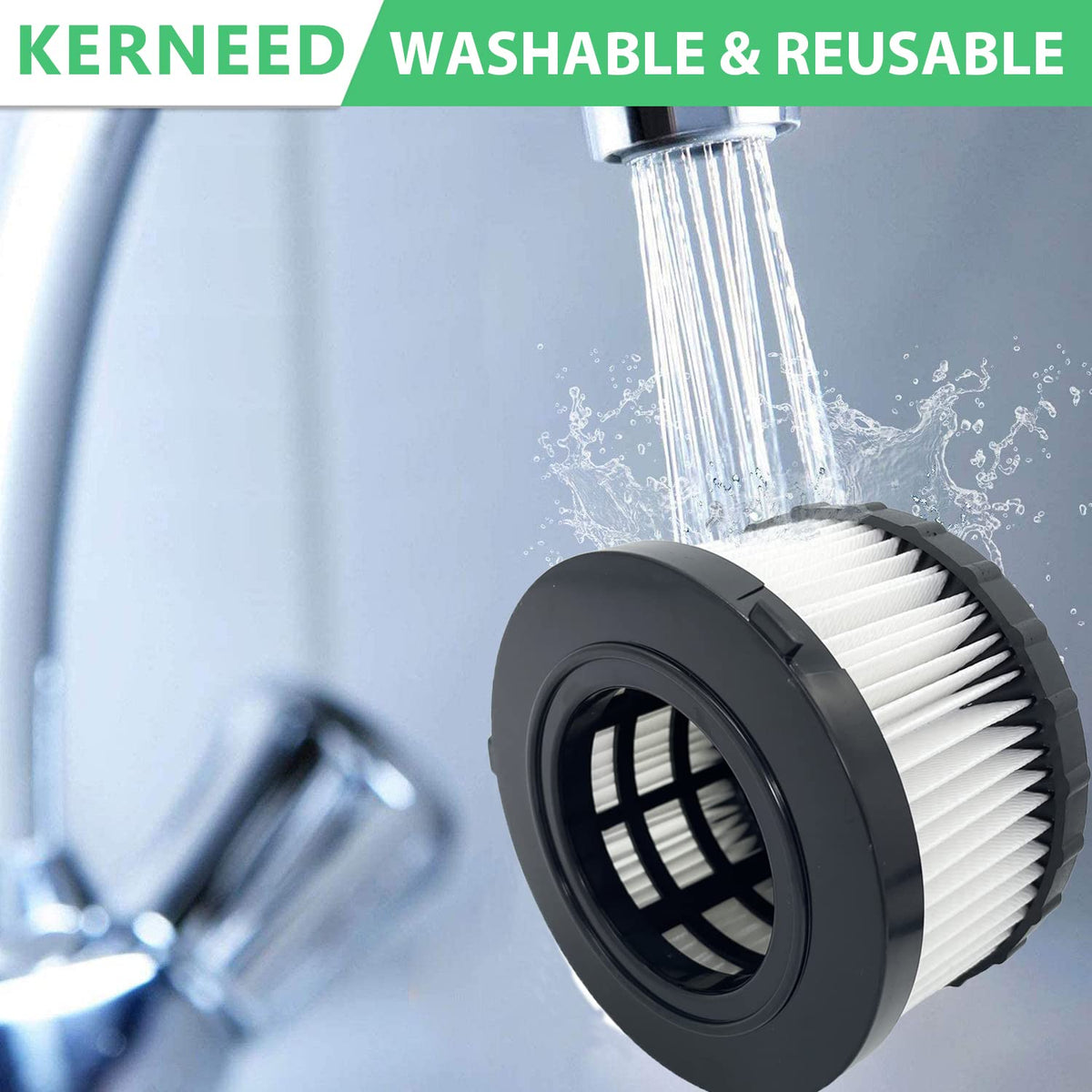 Kerneed DC5151H HEPA Filter Replacement for DeWalt DC515/DCV517 – 2 Pack