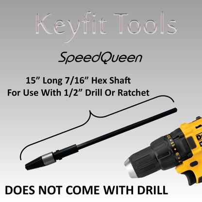 Keyfit Tools SpeedQueen Pro Nipple Extractor — Drill-Powered Ez-Out (1/2" & 3/4")