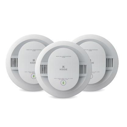 Kidde 30CUDR-V Smoke & CO Detector — AA Battery Powered, Voice Alerts, 3-Pack