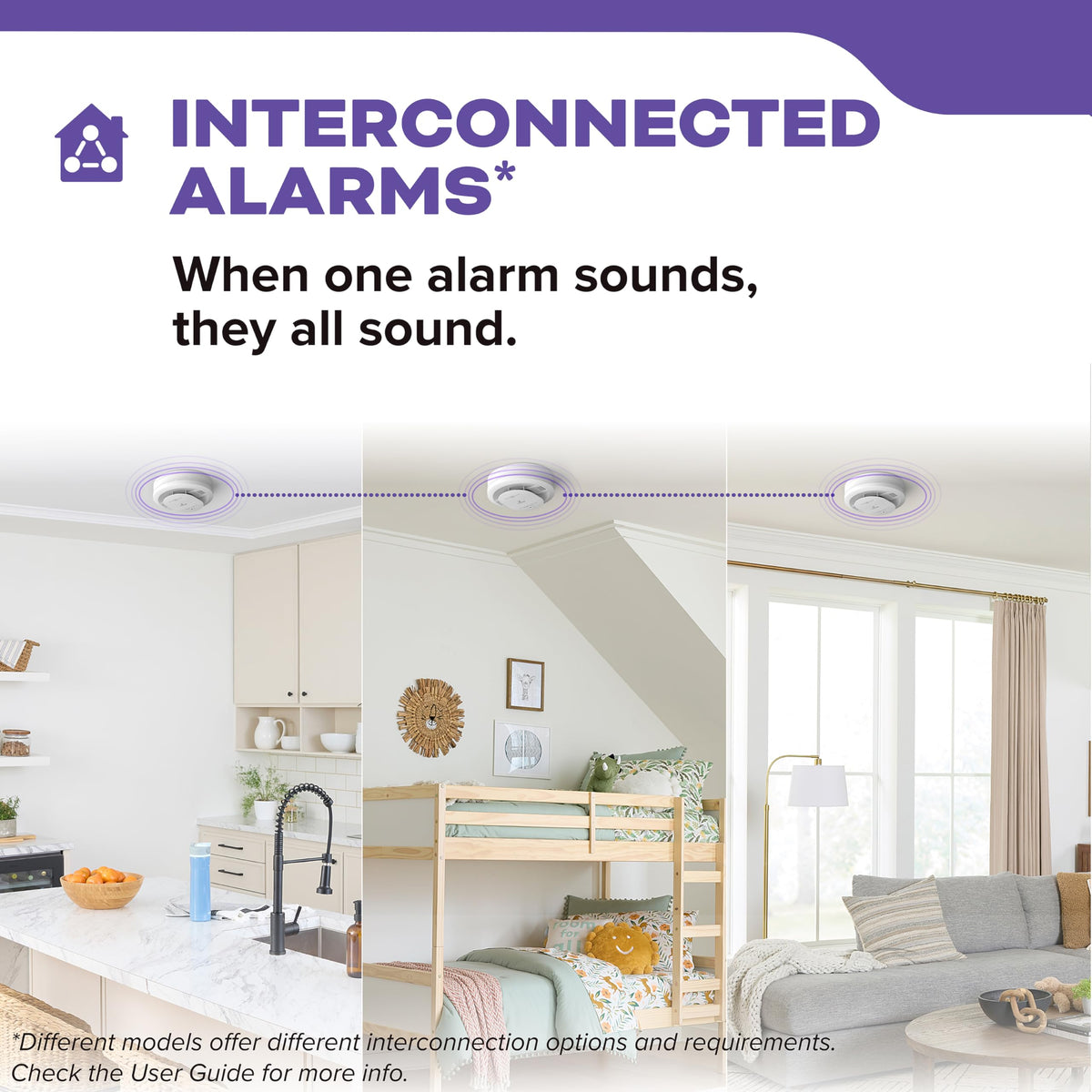 Kidde 30CUAR Smoke & CO Detector – Hardwired, Interconnected, 85 dB