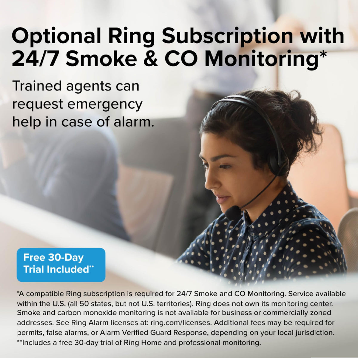 Kidde Smart Smoke & Carbon Monoxide Detector | Ring App Enabled | Wire-Free Interconnect | AA Battery Powered