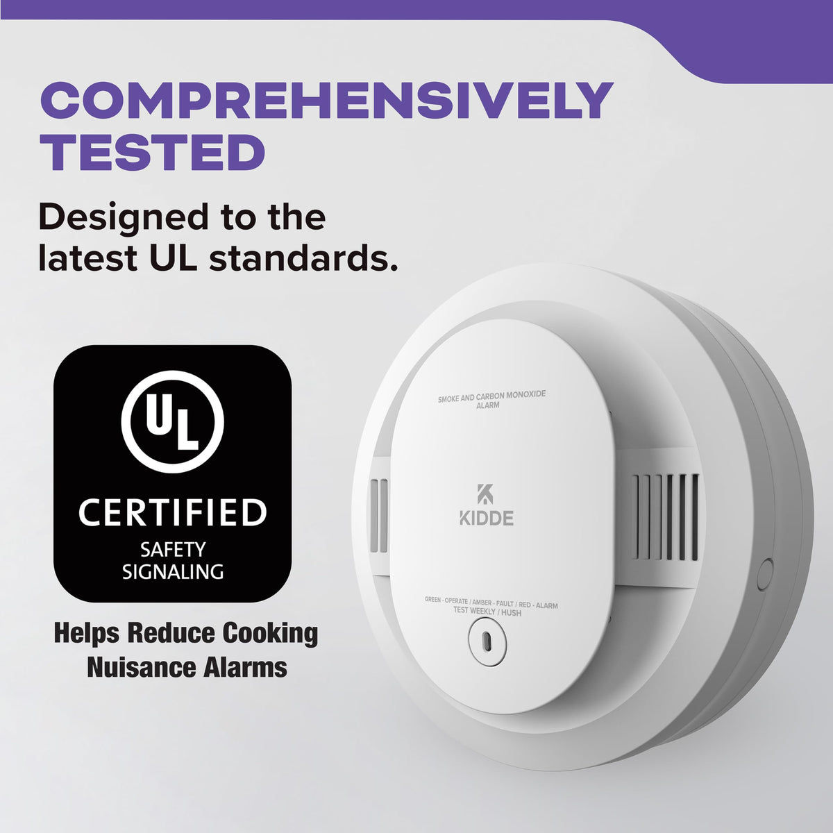Kidde Smoke & CO Detector 2-Pack | AA Battery Powered, LED Indicators