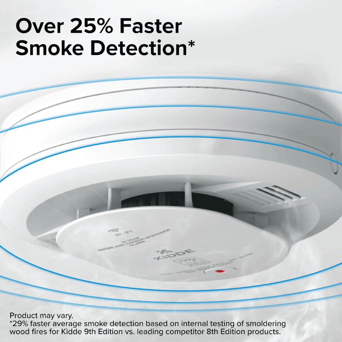 Kidde Smart Smoke & Carbon Monoxide Detector | Ring App Enabled | Wire-Free Interconnect | AA Battery Powered