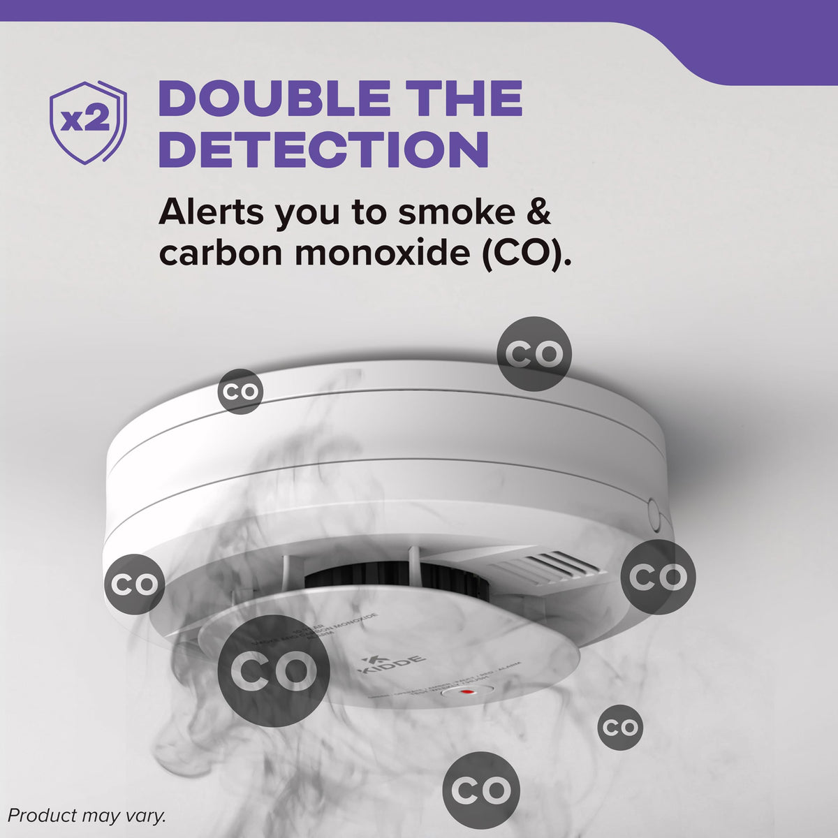 Kidde Smoke & CO Detector 2-Pack | AA Battery Powered, LED Indicators