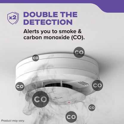 Kidde Smoke & CO Detector 2-Pack | AA Battery Powered, LED Indicators