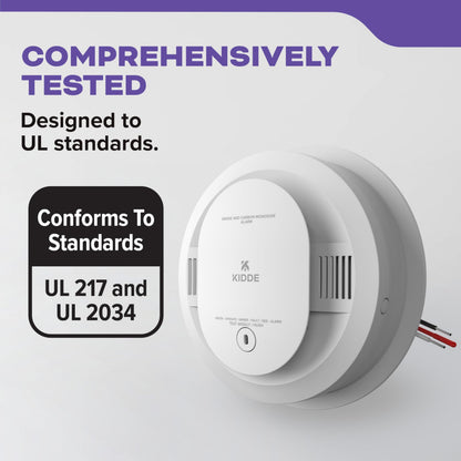 Kidde 30CUAR Smoke & CO Detector – Hardwired, Interconnected, 85 dB
