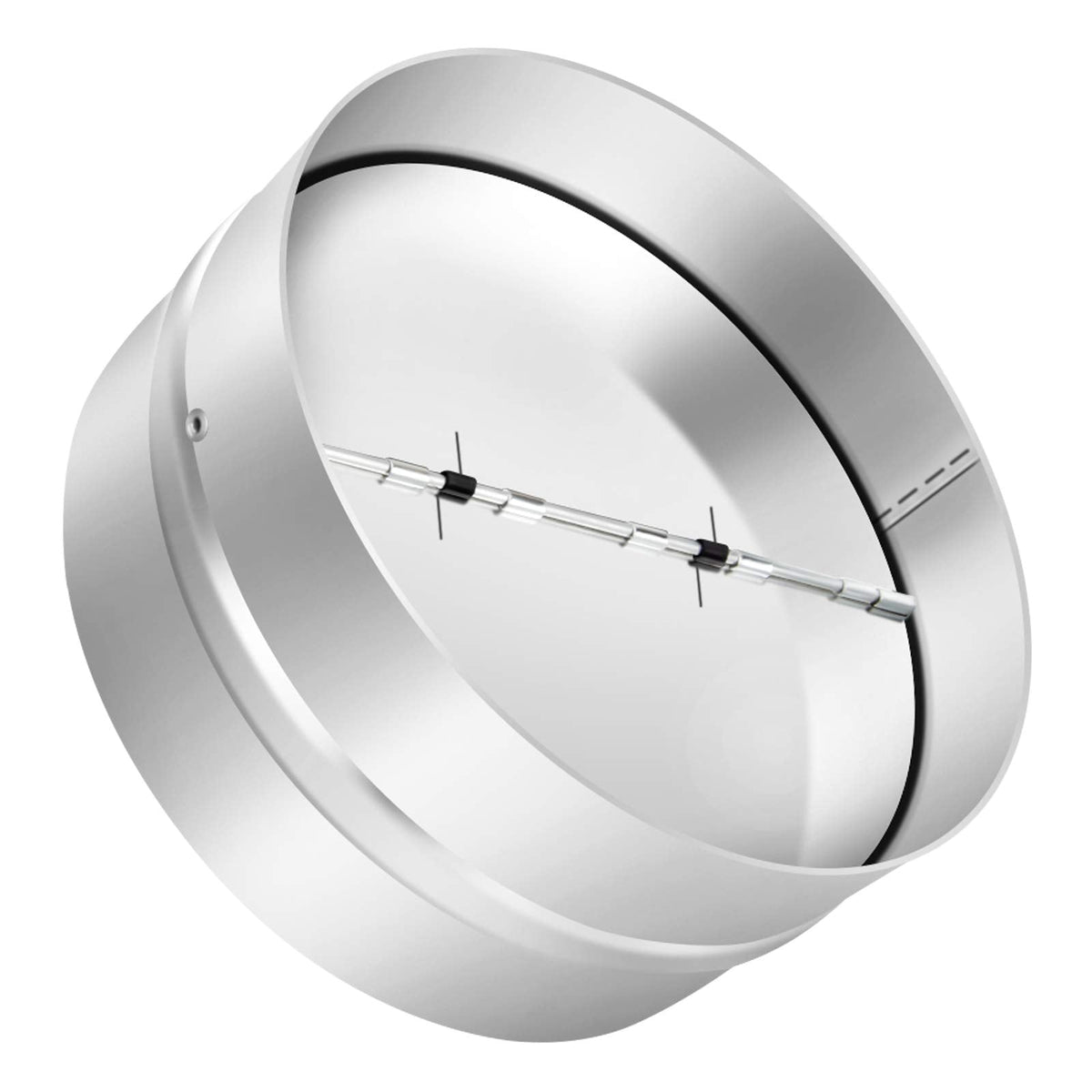Kikerike 8-Inch Backdraft Damper | One-Way Duct Airflow Blocker
