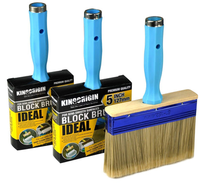 KingOrigin Deck Stain Brush Set - 3 Pack (4-inch, 5-inch, 6-inch) for Fast Coverage and Pole Compatibility