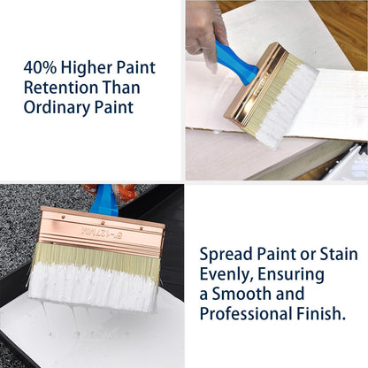 KingOrigin Deck Stain Brush Set - 3 Pack (4-inch, 5-inch, 6-inch) for Fast Coverage and Pole Compatibility