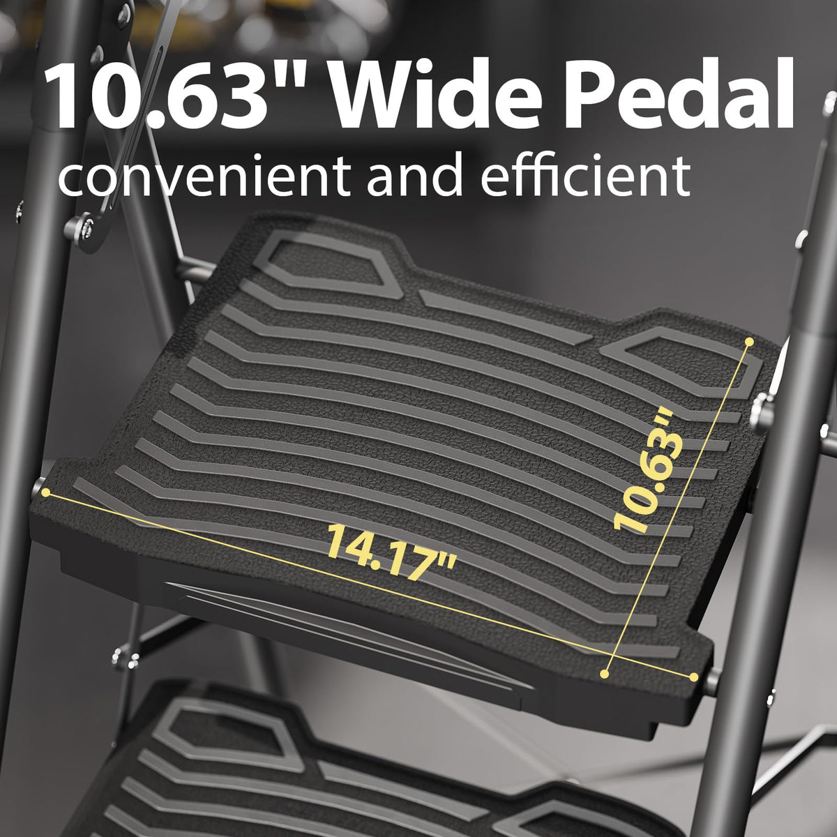 KINGRACK 4-Step Ladder with Tool Platform | 900LBS Capacity, Anti-Slip Pedals, Foldable, Multi-Use
