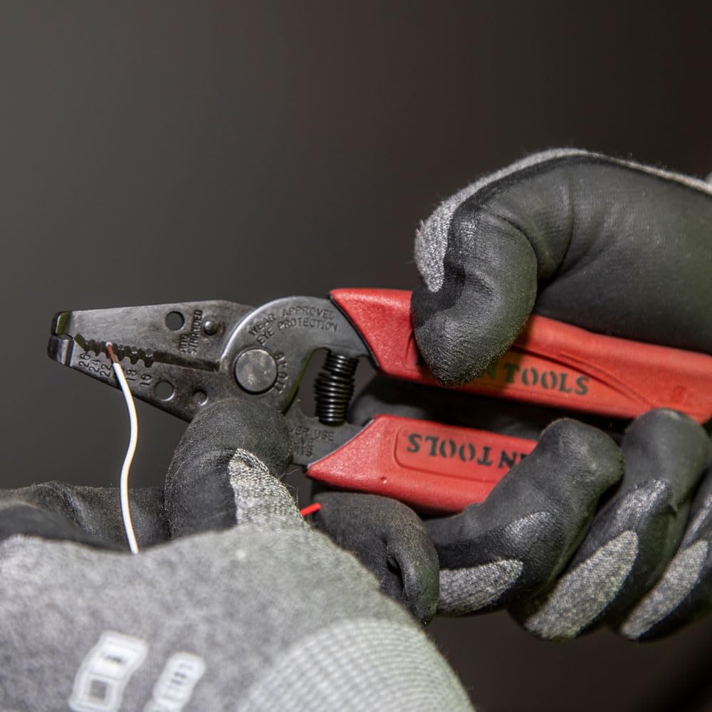 Klein Tools 11046 Wire Stripper/Cutter – Made in USA, 16-26 AWG, Compact Precision Tool