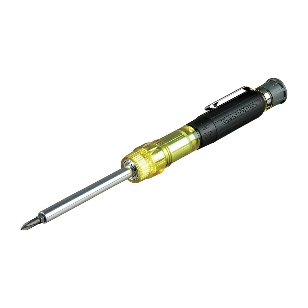 Klein Tools 32614 4-in-1 Pocket Electronics Screwdriver – Precision Bits & EDC