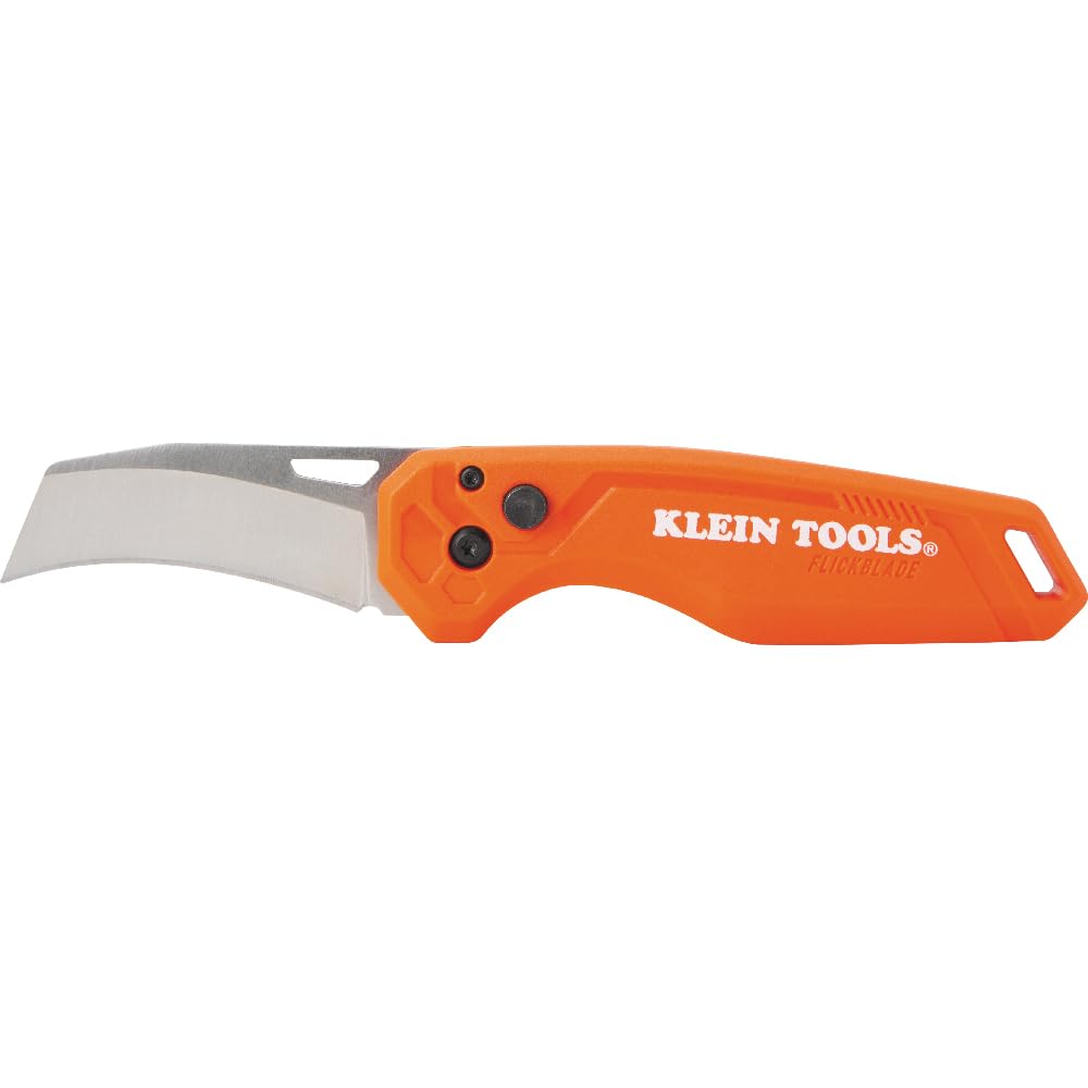 Klein Tools 44321 Folding Utility Pocket Knife – Hawkbill EDC with Button Lock