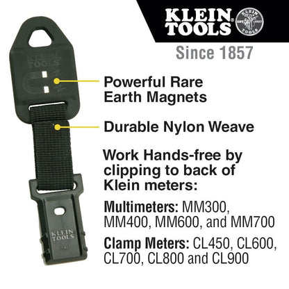 Klein Tools 69417 Rare-Earth Magnetic Hanger with Strap — Hands-Free Accessory for Meters and Tools