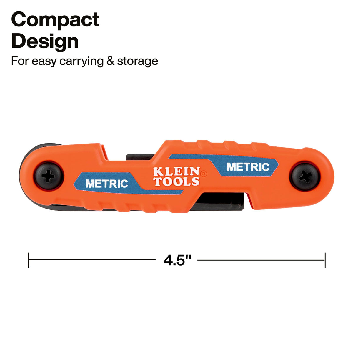 Klein Tools 70543 3-Piece Compact Folding Hex Key Set | Metric, SAE & Torx
