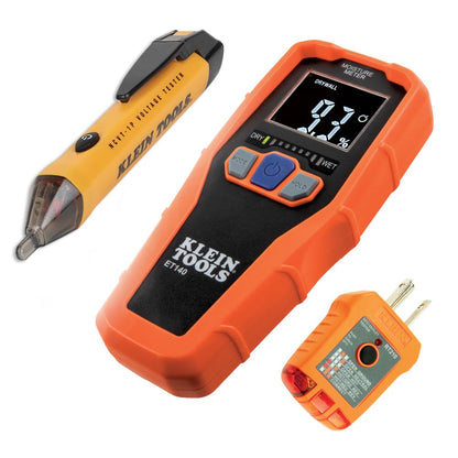 Klein Tools 80023P: 3-Piece Home Inspector Tool Kit with Digital Moisture Meter