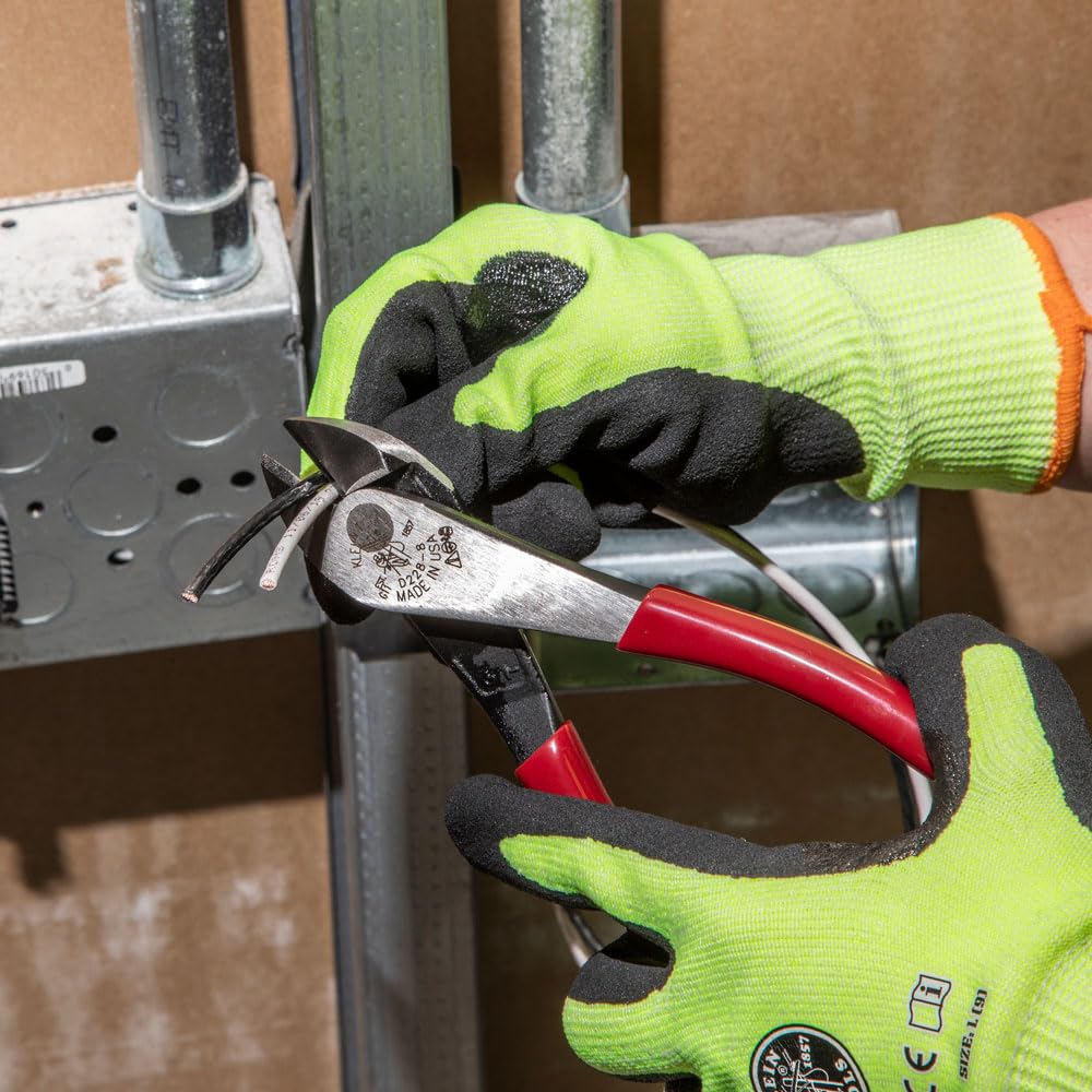 Klein Tools 80087 Dipped Plier Kit – 5-Piece USA-Made High-Leverage Pliers Set