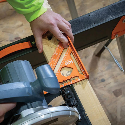 Klein Tools 9357SSQ Rafter Square – 7-Inch Aluminum, Double Laser Etched, Multi-Functional Carpenter Tool