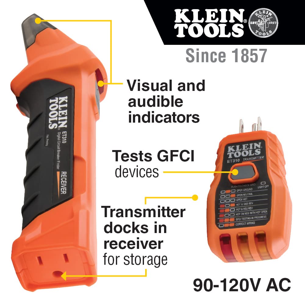 Klein Tools ET310KIT AC Circuit Breaker Finder Kit with GFCI Tester