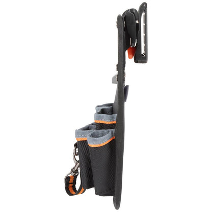 Klein Tools 55830MB MODbox 6-Pocket Pouch — Quick Attach Belt Clip, MODBox Rail System