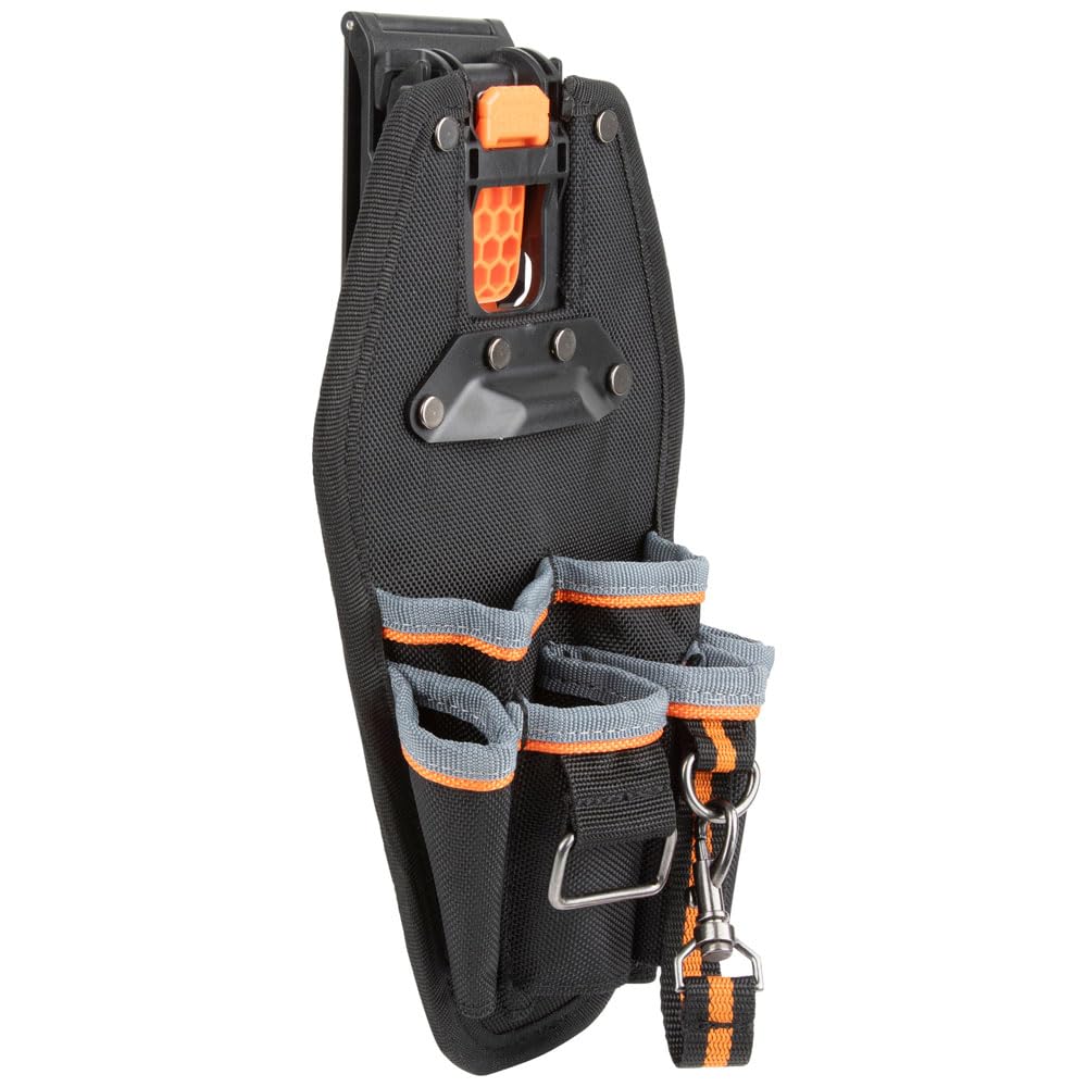 Klein Tools 55830MB MODbox 6-Pocket Pouch — Quick Attach Belt Clip, MODBox Rail System