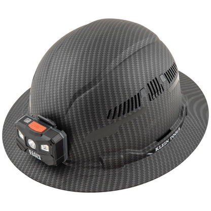 Klein Tools 60347 KARBN Full Brim Hard Hat with Rechargeable Lamp