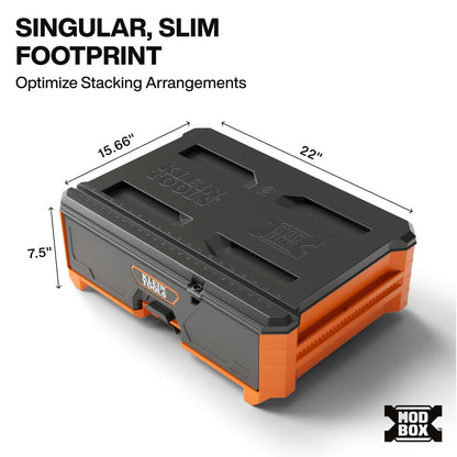 Klein Tools MODbox Compact Single Drawer Box – Full-Width Storage with Ball Bearing Slides