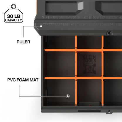 Klein Tools MODbox Compact Single Drawer Box – Full-Width Storage with Ball Bearing Slides