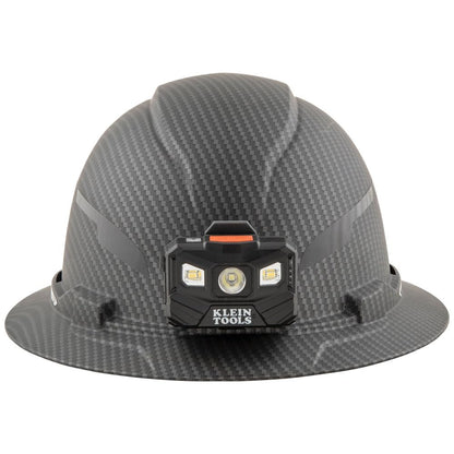 Klein Tools 60346 KARBN Full Brim Hard Hat with Rechargeable Headlamp – Class E