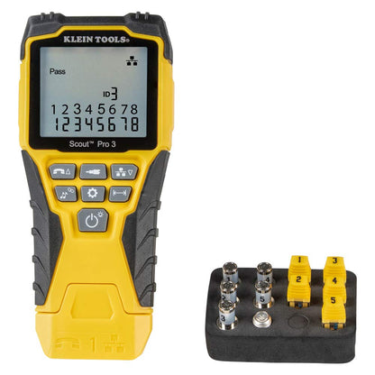 Klein Tools VDV501-851 Cable Tester Kit with Scout Pro 3: Ethernet, Data, Coax & Phone