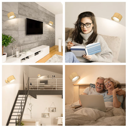 Koopala LED Sconces – Cordless Wall Lamps with 3 Color Temperatures, 3 Brightness Levels, 360° Magnetic Ball