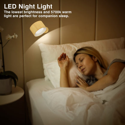 Koopala LED Sconces – Cordless Wall Lamps with 3 Color Temperatures, 3 Brightness Levels, 360° Magnetic Ball