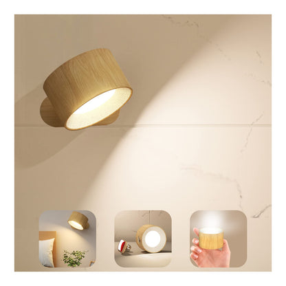 Koopala LED Sconces – Cordless Wall Lamps with 3 Color Temperatures, 3 Brightness Levels, 360° Magnetic Ball