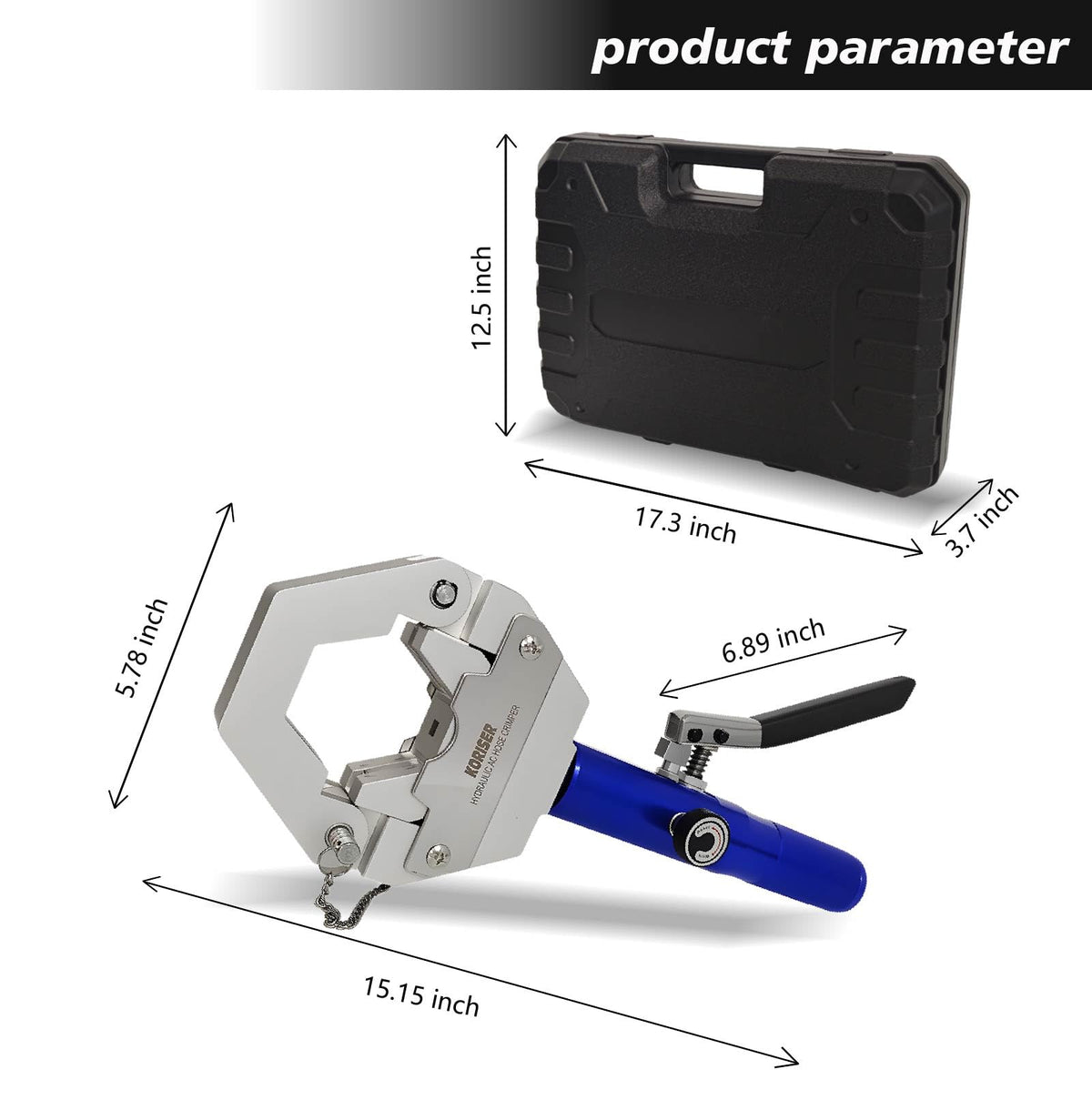 KORISER Hydra-Krimp 71500 Manual Hydraulic A/C Hose Crimper Kit