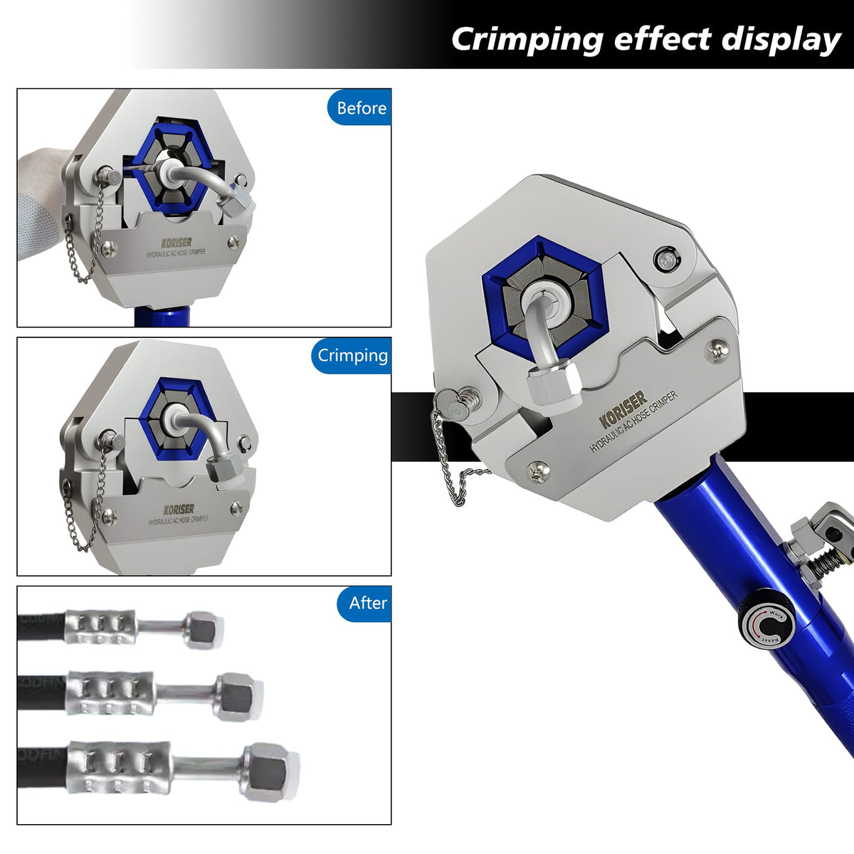 KORISER Hydra-Krimp 71500 Manual Hydraulic A/C Hose Crimper Kit