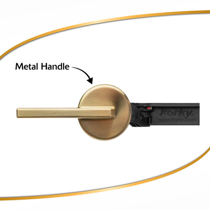 Korky StrongARM Metal Toilet Handle & Lever – Universal Front/Angled/Side Mount, Brushed Gold