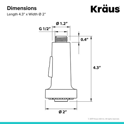 Kraus KFS-1SS Dual Function Kitchen Faucet Sprayer – Stainless Steel
