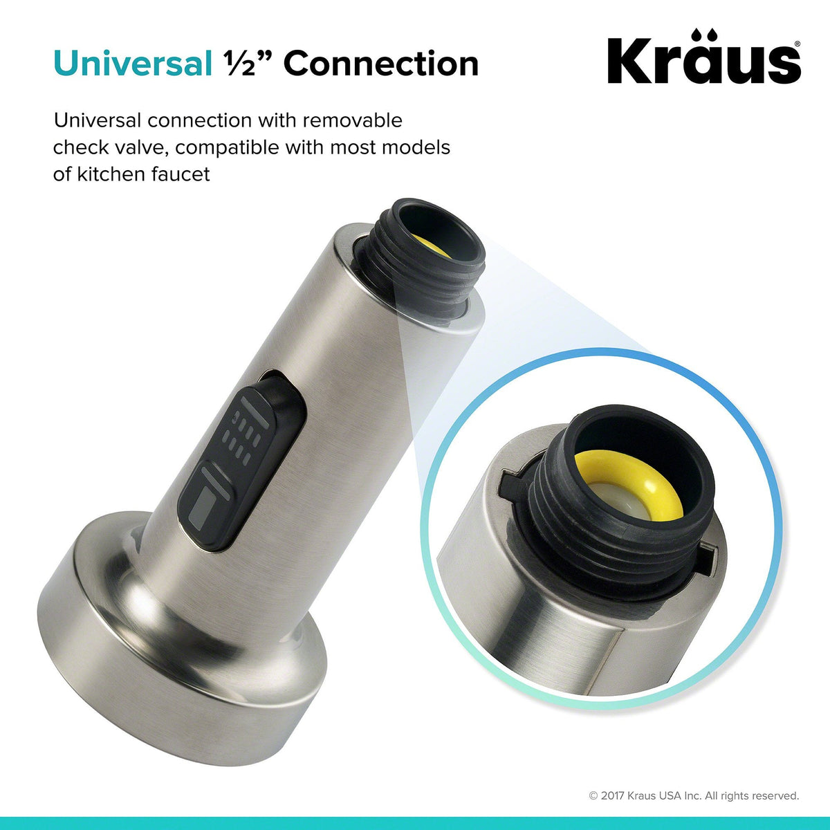 Kraus KFS-1SS Dual Function Kitchen Faucet Sprayer – Stainless Steel