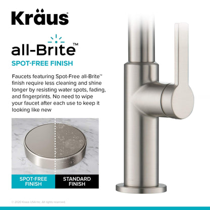 Kraus Oletto KPF-2820SFS Single Handle Pull-Down Kitchen Faucet – Spot Free Stainless