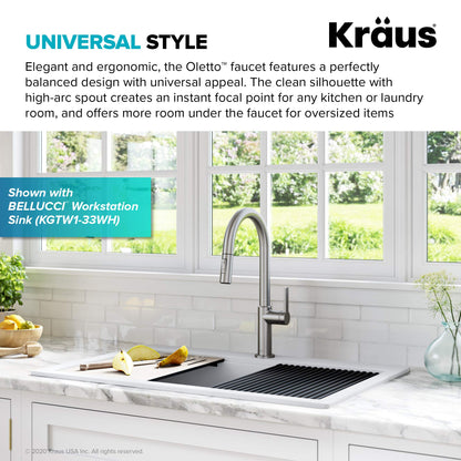 Kraus Oletto KPF-2820SFS Single Handle Pull-Down Kitchen Faucet – Spot Free Stainless
