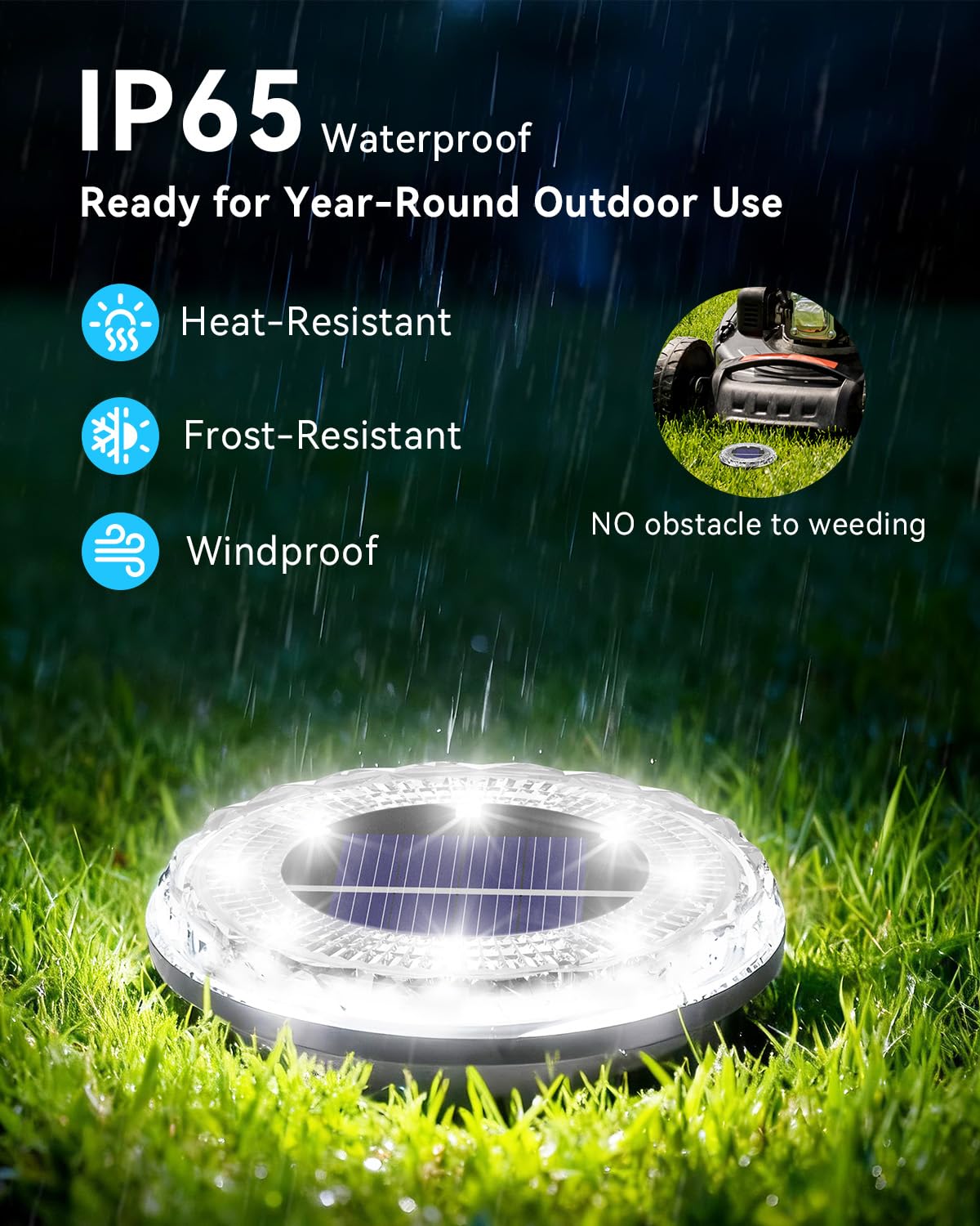 Krinzitt 12-Pack Mini Solar Ground Lights – Waterproof Pathway & Garden Lighting