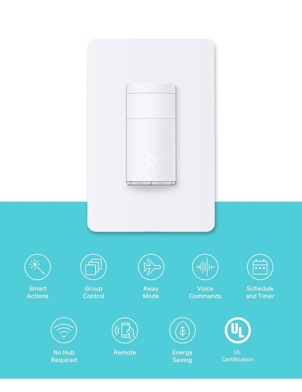 Kasa Smart KS200M WiFi Motion Sensor Switch – No Hub Required, 2.4GHz, Alexa & Google Home