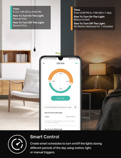 Kasa Smart KS200M WiFi Motion Sensor Switch – No Hub Required, 2.4GHz, Alexa & Google Home