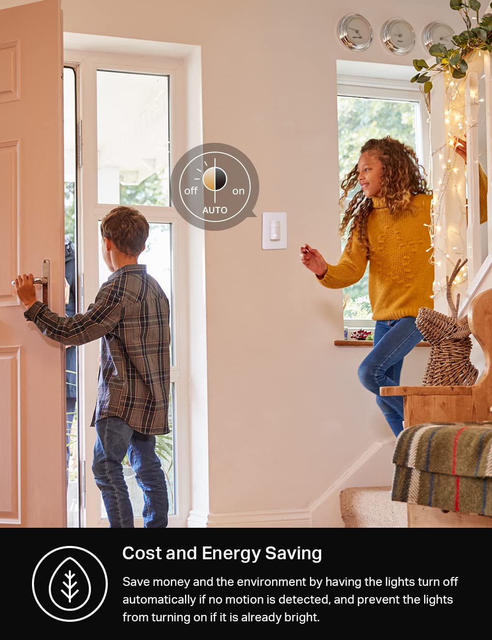 Kasa Smart KS200M WiFi Motion Sensor Switch – No Hub Required, 2.4GHz, Alexa & Google Home