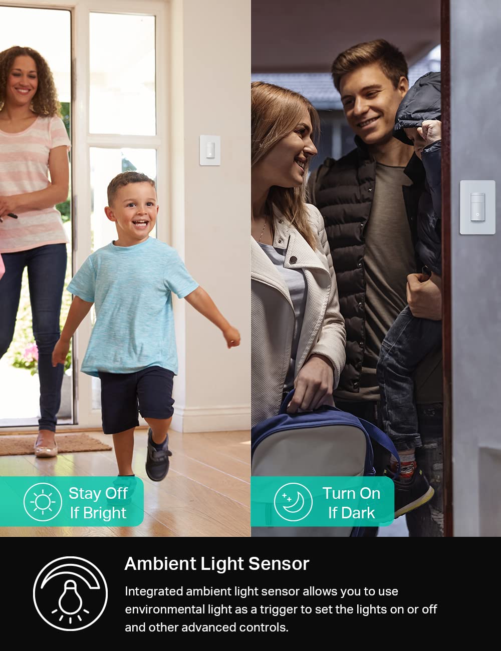 Kasa Smart KS200M WiFi Motion Sensor Switch – No Hub Required, 2.4GHz, Alexa & Google Home