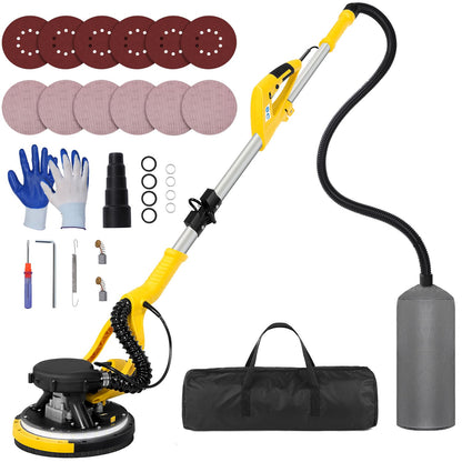 KUPERIA Drywall Sander: 8.5A, 7-Speed, Extendable Handle, LED Light