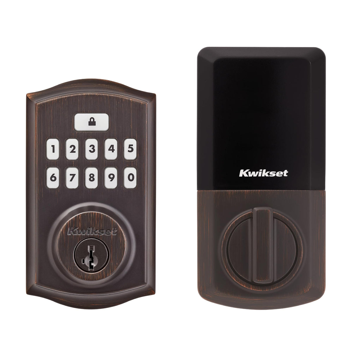 Kwikset SmartCode 260 Keyless Entry Electronic Keypad Deadbolt – Venetian Bronze | Auto-Lock & Custom Codes